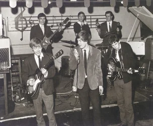 Die Rolling Stones auf der Bühne im Station Hotel, Richmond