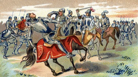 Der Tod von John Talbot, getötet in der Schlacht von Castillon (1453), späte 19. Jahrhundert