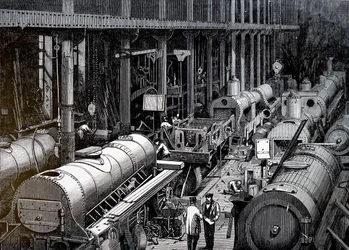 Die Fertigungshalle der Robert Stephenson and Company