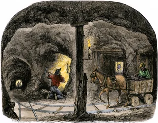 Tunnel in einer kalifornischen Mine