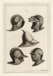 Venezianische Helme aus der Waffenkammer in Venedig