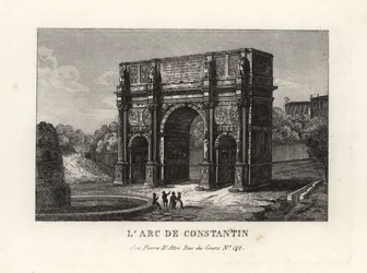Ansicht des Konstantinsbogens, Arco di Costantino, Rom