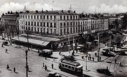 Ansicht der Jean-Jaures-Kreuzung in Toulouse, Haute Garonne (Postkarte ca. 1910)
