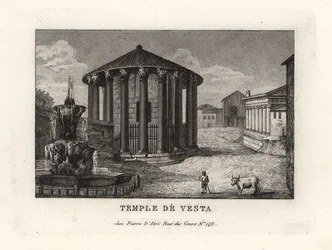 Ansicht des Tempels der Vesta, Rom