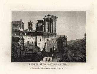 Ansicht des Tempels der Sibylle oder des Tempels der Vesta in Tivoli