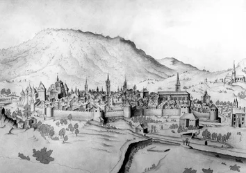 Ansicht der Stadt Chambéry in Savoyen