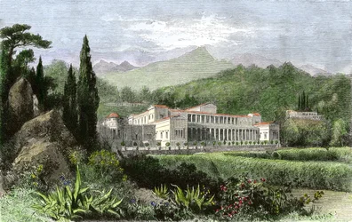 Villa von Plinius dem Jüngeren (auf Lateinisch Caius Plinius Caecilius Secundus, 61-114), römischer Schriftsteller und Politiker, Antikes Rom