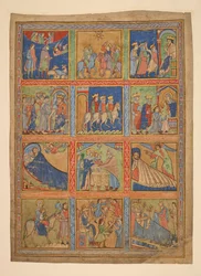 f. 1: Eine Serie von 24 Miniaturen aus dem Leben Christi; Sieben Ausschnitte aus illuminierten Manuskripten. 12. Jahrhundert-15. Jahrhundert