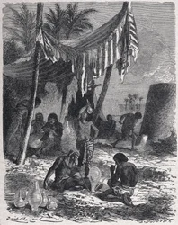 Glasherstellung im alten Ägypten, ca. 1880 (Gravur)