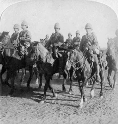 10. Husaren nach der Abwehr eines Burenangriffs, Colesberg, Südafrika, 4. Januar 1900