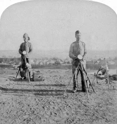 Britische Heliographierung vom Fort Johannesburg, Nachrichten über die Besetzung, Burenkrieg, 1900