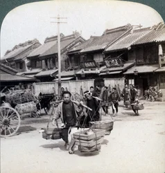 Kulis, Straßenszene in Tokio, 1896
