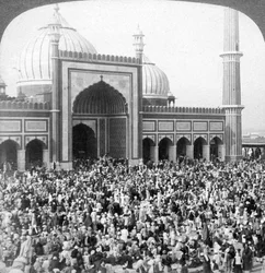 Fastentag in der Jumma Musjid, Delhi, Indien, 1903
