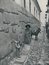 Inka-Mauerwerk, Cuzco, 1916