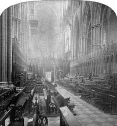 Innenansicht der Westminster Abbey, London, spätes 19. Jahrhundert