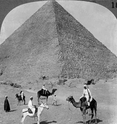 Grab von König Khufu, die Große Pyramide von Gizeh, Ägypten, 1905
