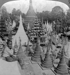 Shwedagon-Pagode, Rangun, Birma, ca. 1900er Jahre