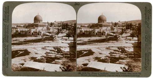 Die Kuppel des Felsens, wo der Tempelaltar stand, Berg Moriah, Jerusalem, Palästina, 1900