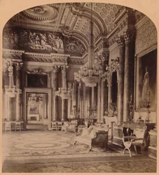 Der prächtige blaue Raum der Königin, Buckingham Palace, London, England, 1900