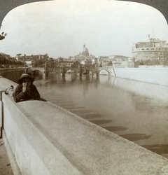 Der Fluss Tiber, Castel Sant