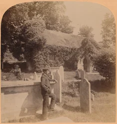 Die winzige normannische Kirche, der malerischste Ort in England, Bonchurch, Isle of Wight, 1900