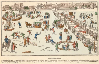 Frostmesse auf der Themse, London, 1683