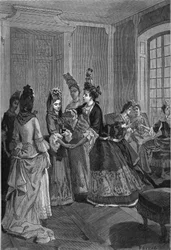 1685-1686: Neue Katholiken. Gravur des 19. Jahrhunderts. In „Histoire de France“ von Jules Michelet