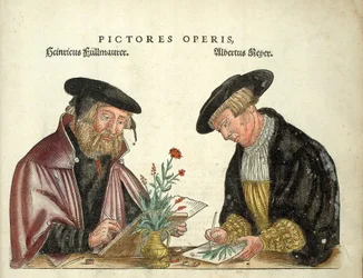2 Künstler, die das Buch illustrierten, Albert Meyer und Veit Rudolph Speckle, „De Historia Stirpium commentarii insignia,...“ von Leonhart Fuchs