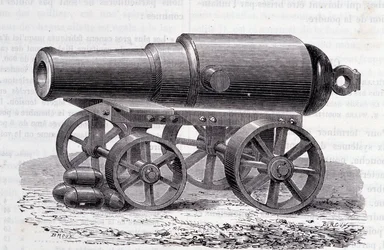 Ein Blakely-Gewehr - Die Blakely-Kanone auf der Londoner Expo (1862)