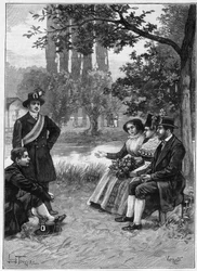 Ein Sonntag bei den Wenden - Gravur von 1897