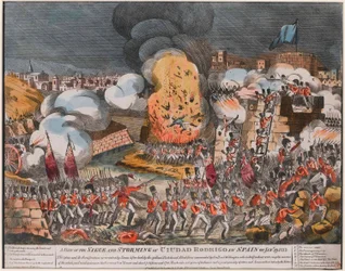 ?Eine Ansicht der Belagerung und Erstürmung von Ciudad Rodrigo in Spanien am 19. Januar 1812?