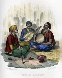 Algerische Musiker. in „L