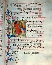 Antiphonar in Note 5, ein Buch mit den Gesängen für den Chor während der Messe