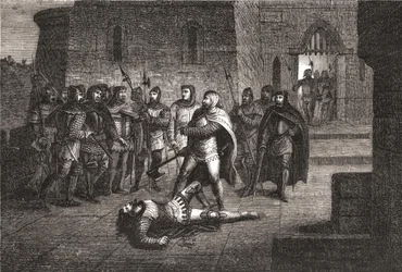 Ermordung von Etienne Marcel im Jahr 1358 - in „Die Geschichte Frankreichs“ von Henri Martin