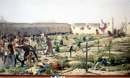 Schlacht von Solferino, Lombardei, zwischen den französisch-sardischen und österreichischen Armeen am 24. Juni 1859. Museo del Risorgimento, Mailand