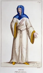 Berthe, Tochter von Lothar II., König von Lotharingien. Stich von 1830