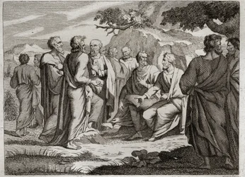 Bibel von Royaumont, Altes Testament: Die zwölf kleinen Propheten. Die anderen zwölf Propheten, die gewöhnlich die kleinen Propheten genannt werden, weil sie wenig Schrift hinterlassen haben. Illustration von 1811.