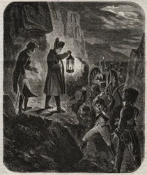 Feldzug in Preußen und Polen: Kaiser Napoleon I. am Vorabend der Schlacht von Jena und Auerstedt 14.10.1805 - Der Kaiser Napoleon I. in der Nacht vor der Schlacht von Jena-Auerstedt gegen die preußische Armee am 14. Oktober 1805