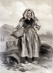 Austernfischer von Cancale - Lithografie