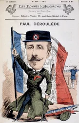 Karikatur von Paul Déleède (1846-1914), französischer Schriftsteller und Politiker. In „Die Männer von heute“