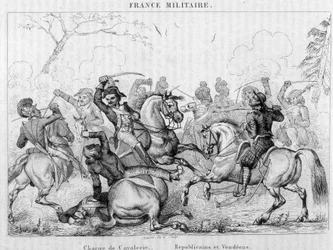 Kavallerieangriff - Republikaner und Vendéens