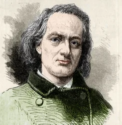 Charles Baudelaire, französischer Schriftsteller nach einem Foto von Carjat.