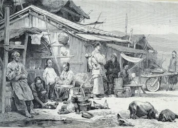 Chinesisches Fischerdorf in Kalifornien
