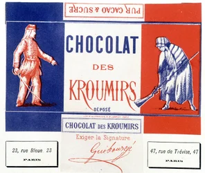 Schokolade der Kroumirs. Werbeetikett