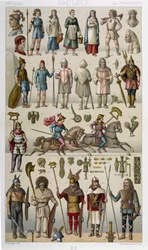 Kostüme, Rüstungen und Waffen der Gallier und ihrer Krieger