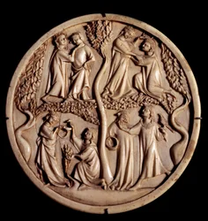 Höfische Liebesszenen