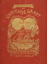 Cover von Jules Vernes Buch „Die Kinder des Kapitän Grant“, ed. Hetzel