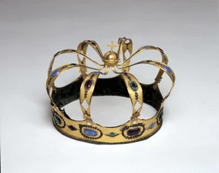 Krone aus Gold und Edelsteinen des Königs von Italien von Napoleon Bonaparte. Risorgimento Museum. Mailand