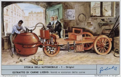 Cugnot Fardier - Chromo. Liebig