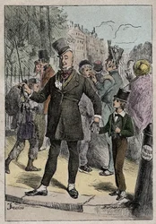 David Copperfield und Mr. Micawber, Illustration aus 